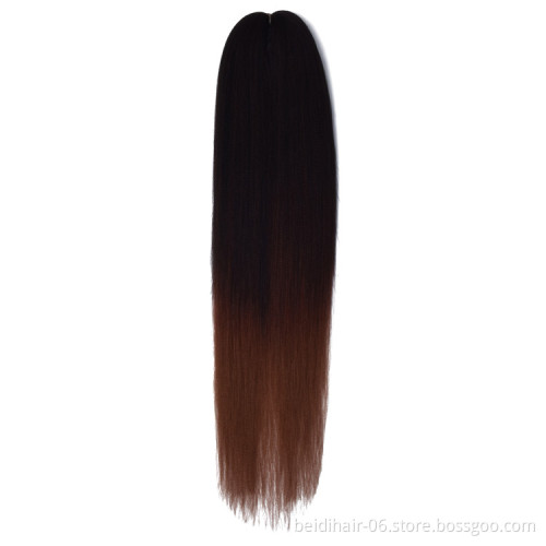 28 inch EZ Braiding Hair Hot Water Setting Yaki Straight Soft Jumbo Braid Japanese Synthetic Kaneka Easy Braids Prestretched